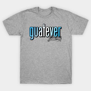 GUATEVER Blue and White T-Shirt